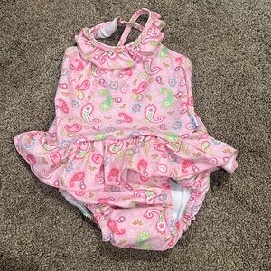 Iplay-girls 1-Piece Swimsuit W Built In Diaper-18M